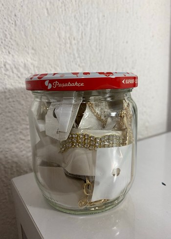 Beden altın Renk Gold takı kavanozu Large boy