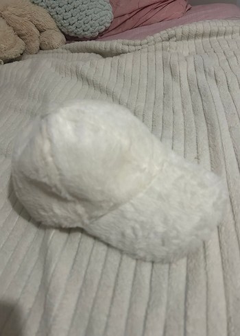 Beyaz Kadın Kürk Detaylı Şapka - Görsel 2