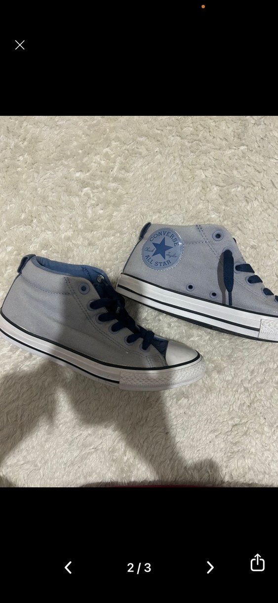 orijinal 
Mavi Gri Denim Kadın Converse Spor Ayakkabı - Görsel 2
