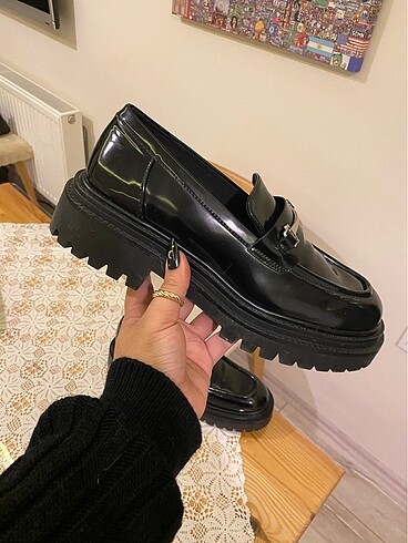 41 Beden siyah Renk Pull&Bear Loafer Ayakkabı