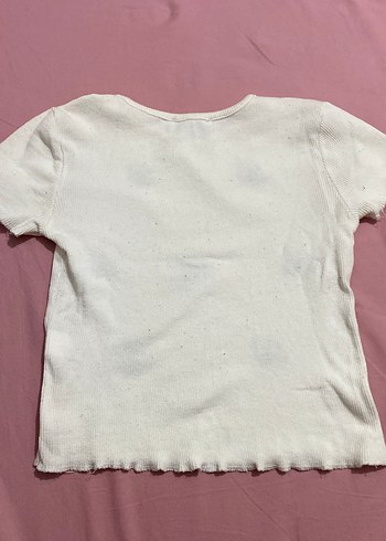 Beyaz kadın Panda Baskılı Tişört - Görsel 4