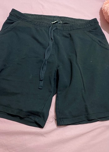 Siyah Rahat Kesim Mini Şort - Görsel 2