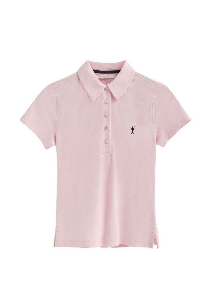 Pembe kadın-erkek Polo Tişört - Görsel 2