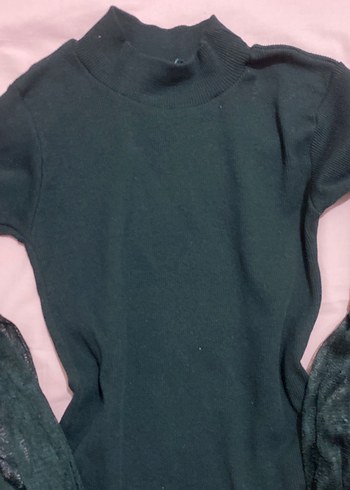 Siyah Boğazlı, Uzun Kollu Triko Bluz - Görsel 2