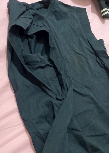 Siyah Kolsuz Basic Kadın Tişört - Görsel 5