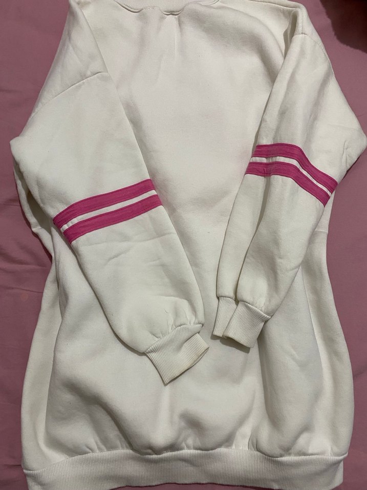 Pembe Baskılı Kadın Sweatshirt - Görsel 4