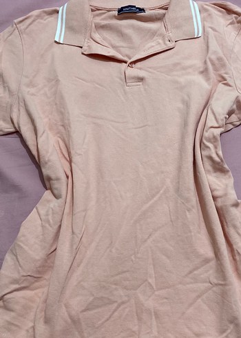 Erkek Bej Polo Yaka Kısa Kollu Tişört - Görsel 2