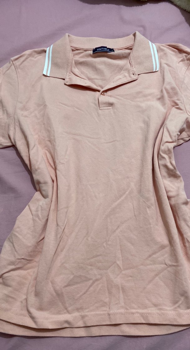 Erkek Bej Polo Yaka Kısa Kollu Tişört - Görsel 2