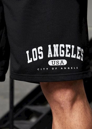 Siyah Bağcıklı Spor Erkek Şort - Görsel 3