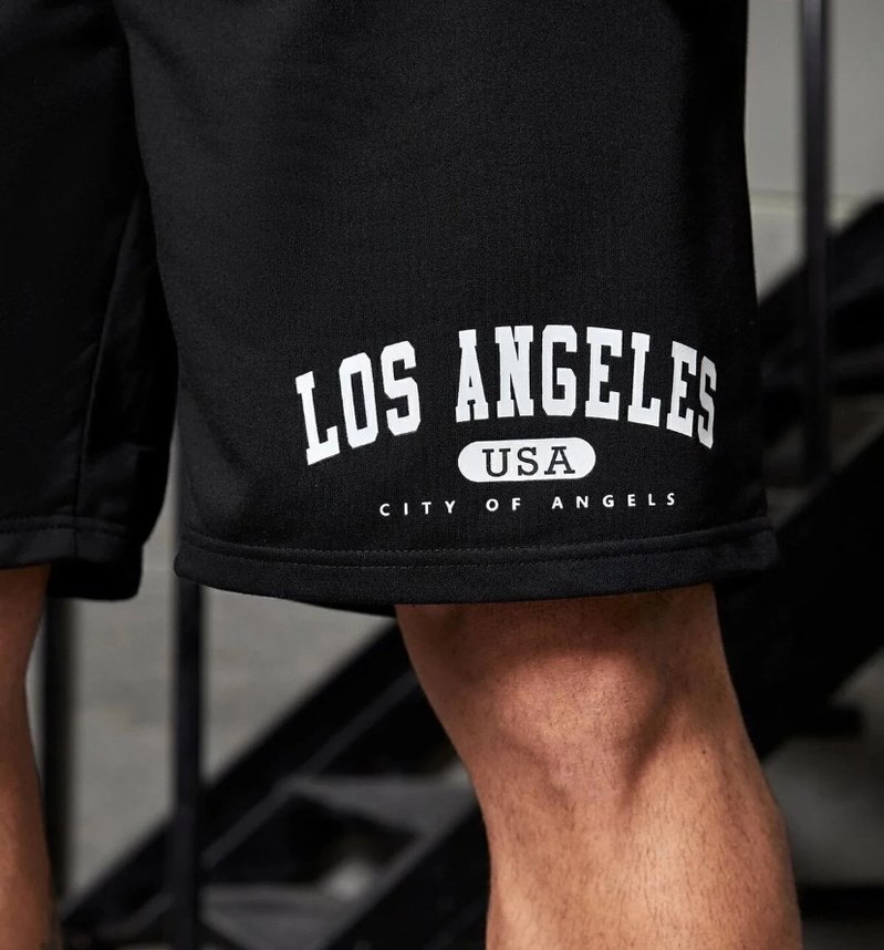 Siyah Bağcıklı Spor Erkek Şort - Görsel 3