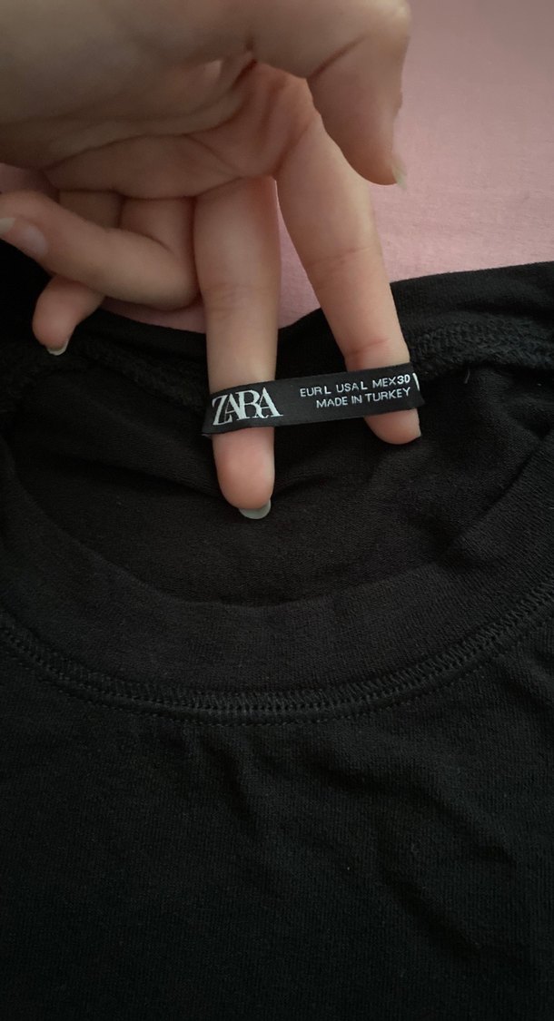 Siyah Kısa Kollu Kadın Tişört - Görsel 3