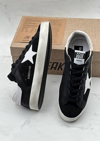 41 Beden beyaz Renk Golden Goose Erkek Siyah Beyaz Baskılı Spor Ayakkabı