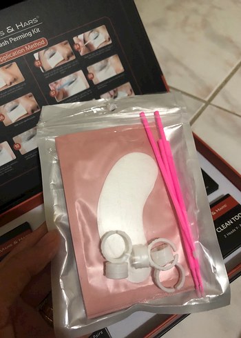 Mars & Hars Koyu Kırmızı Kirpik Perması Seti - Görsel 3