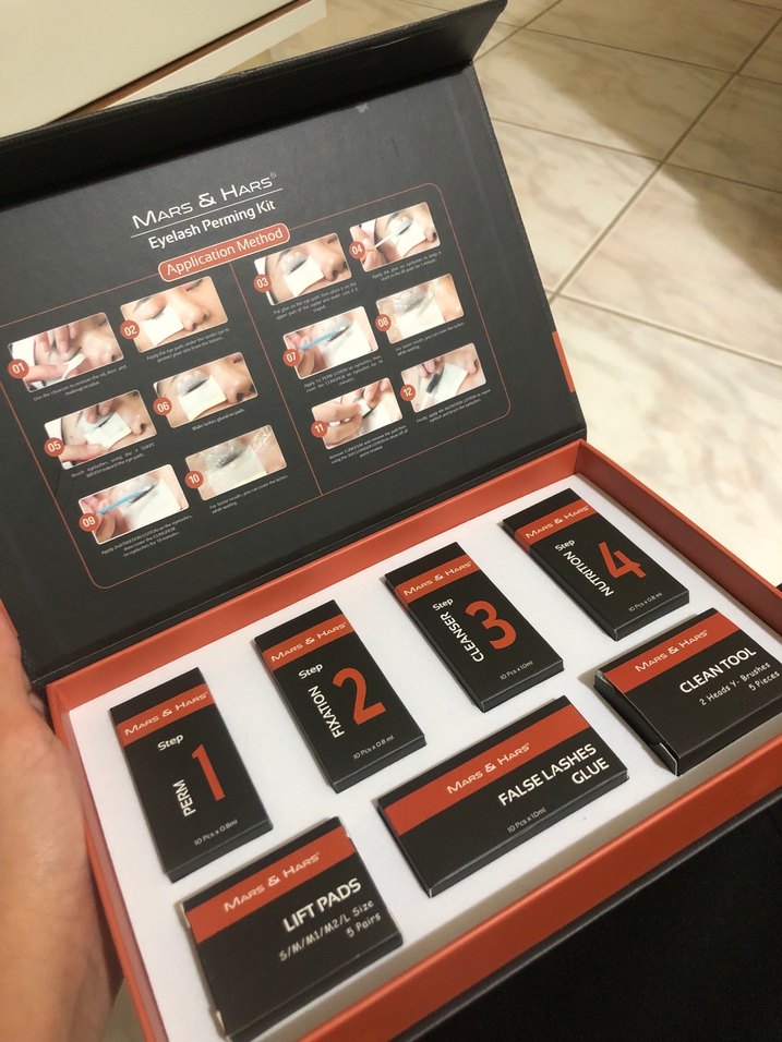 Mars & Hars Koyu Kırmızı Kirpik Perması Seti - Görsel 2