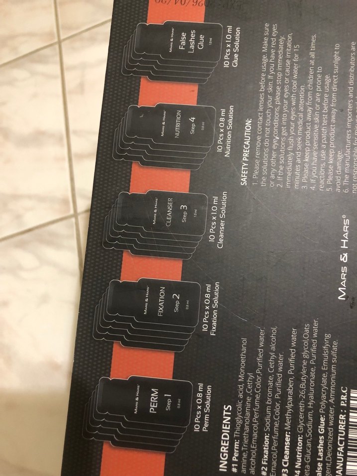 Mars & Hars Koyu Kırmızı Kirpik Perması Seti - Görsel 5