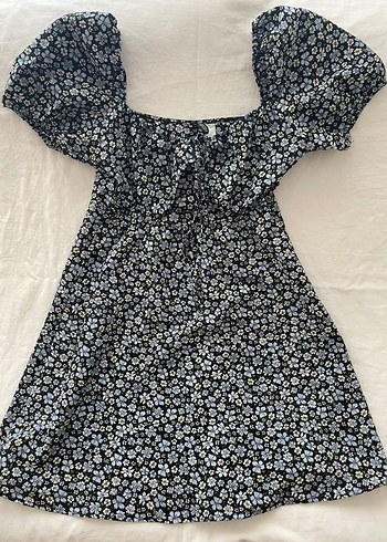 H&M Çiçek Desenli Midi Mini Elbise