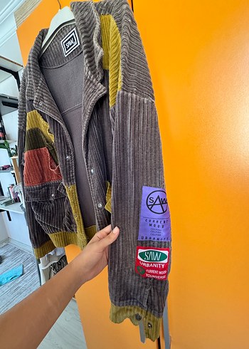 Kadın Gri Düğmeli Street Wear Ceket - Görsel 3