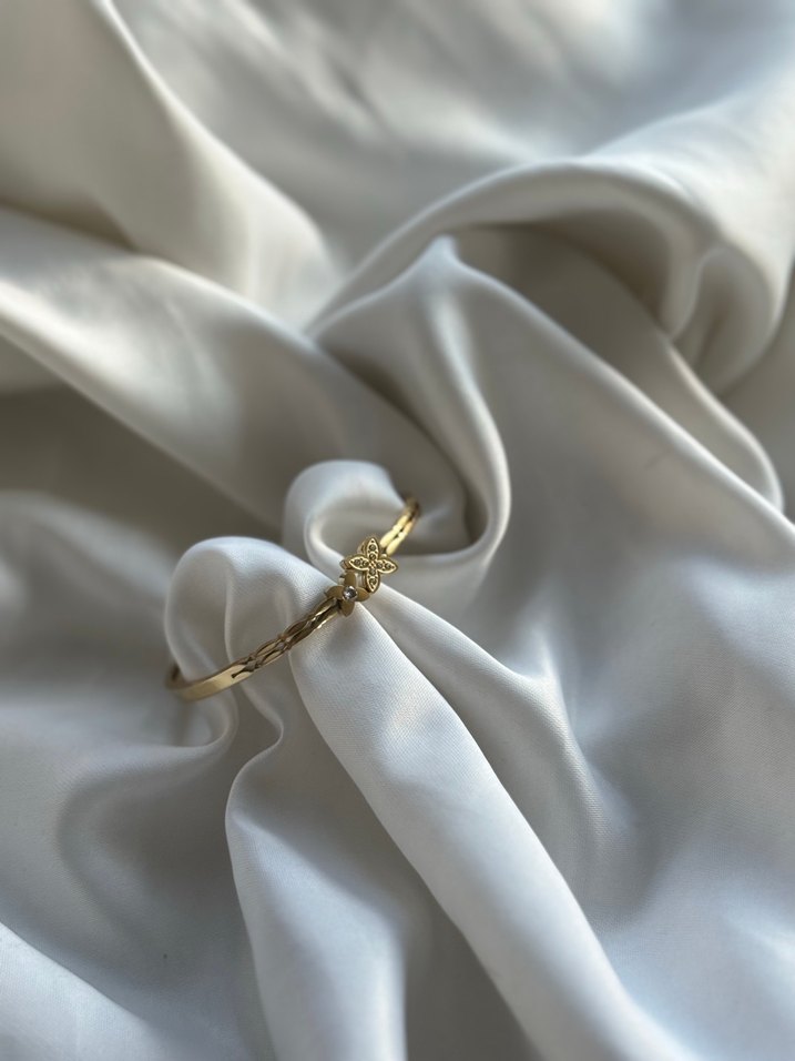 Zarif Altın Renk Zincir Detaylı Bilezik - Görsel 4