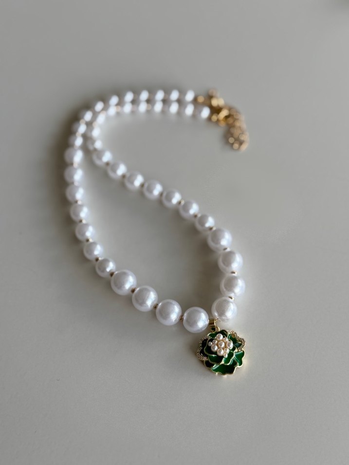 İnci Boncuklu Midi Kolye - Görsel 5