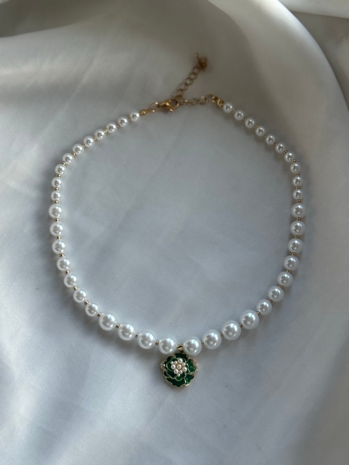 İnci Boncuklu Midi Kolye - Görsel 3