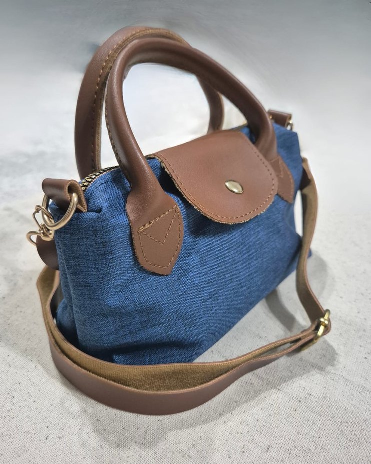 Kahverengi Baskılı Deri Kadın Omuz Çantası - Görsel 3