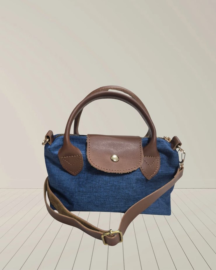 Kahverengi Baskılı Deri Kadın Omuz Çantası - Görsel 4