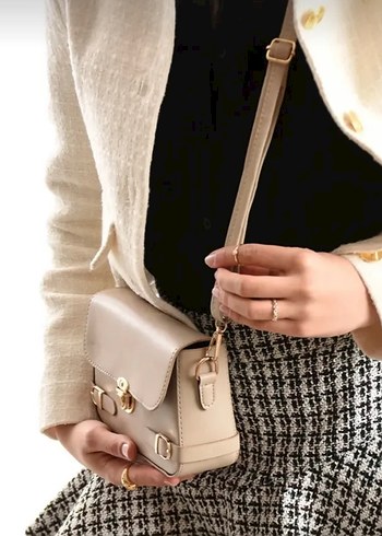 Bordo Deri Tokalı Kadın Çantası - Görsel 6