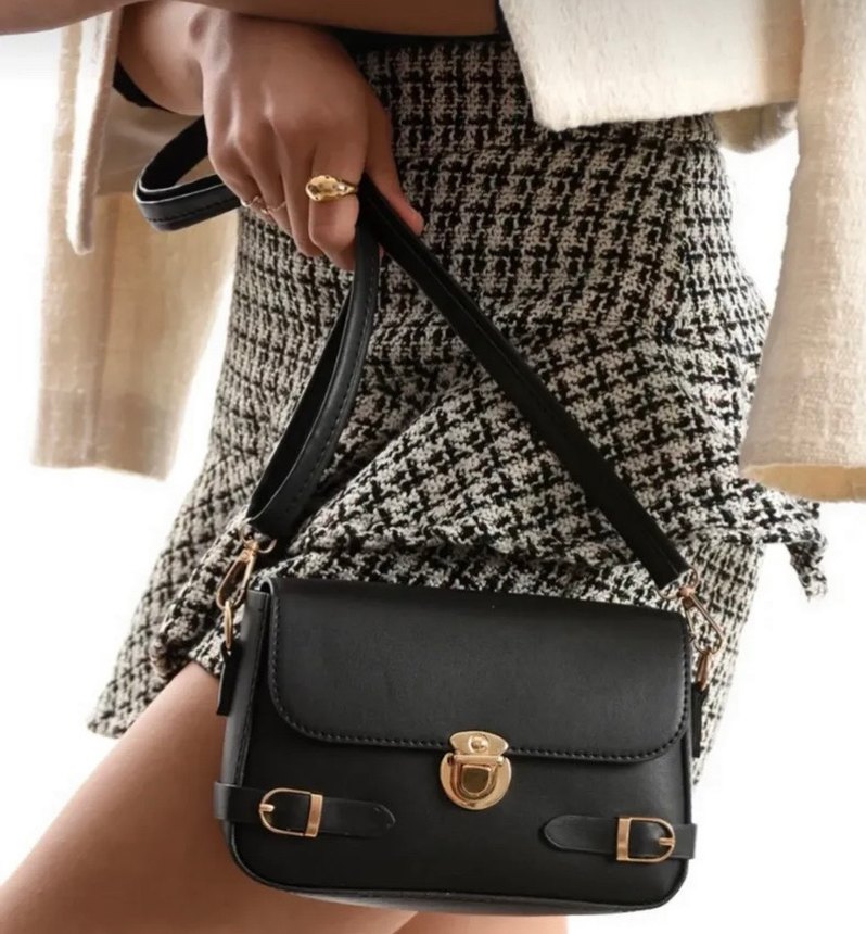 Bordo Deri Tokalı Kadın Çantası - Görsel 4