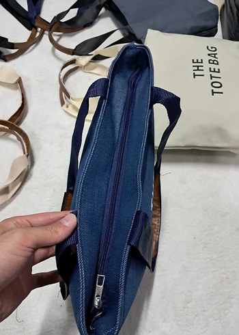 Mavi Baskılı Kadın Tote Çanta - Görsel 3