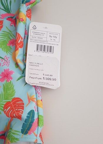 LC Waikiki Çiçek Desenli Bohem Kız Çocuk Mayo