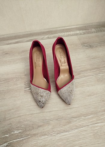 Pembe Süet Stiletto - Görsel 3