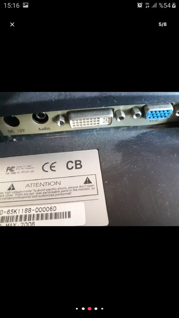 Monitör LCD 19 GO 12V ve 220V VGA ve DVI Hoporlörlü - Görsel 5