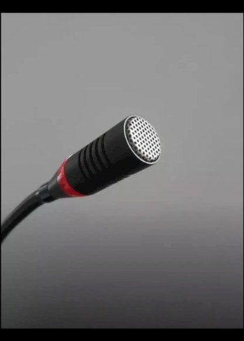 Uzun Siyah Masaüstü Mikrofon - Görsel 2