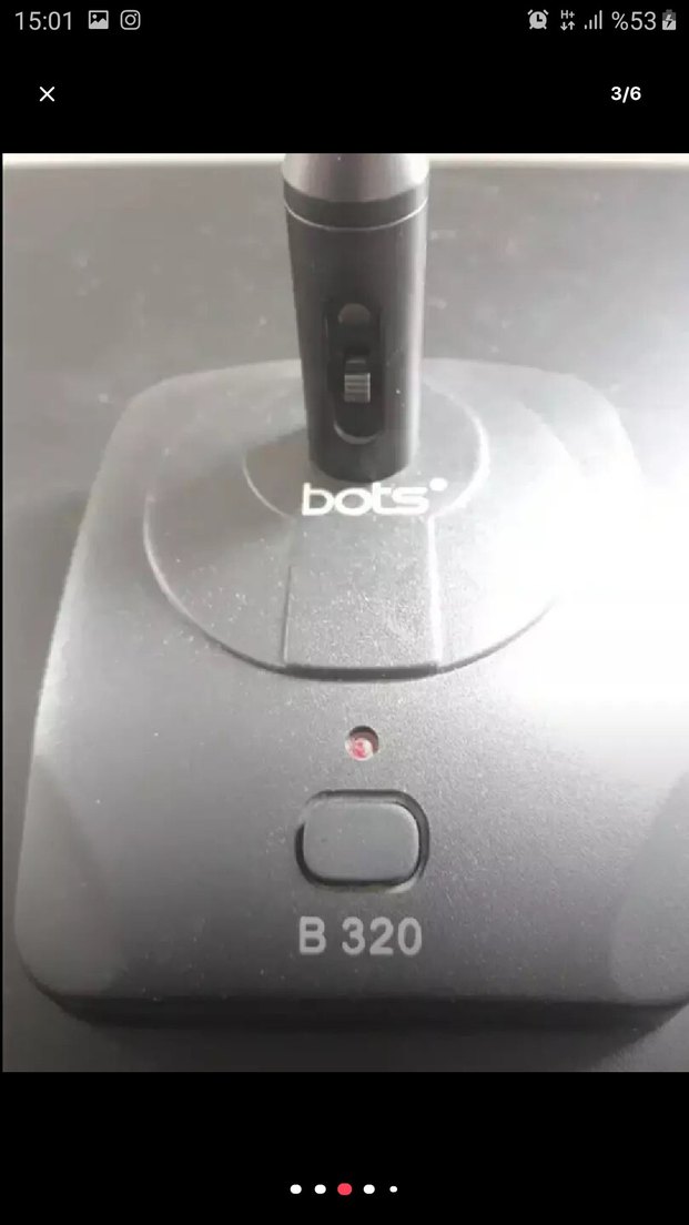 Uzun Siyah Masaüstü Mikrofon - Görsel 3