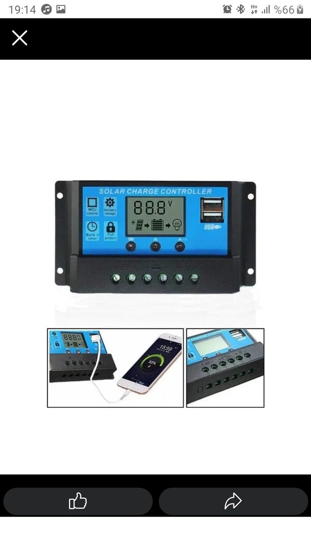 Mavi Güneş Şarj Kontrol Cihazı 30 A. - Görsel 2