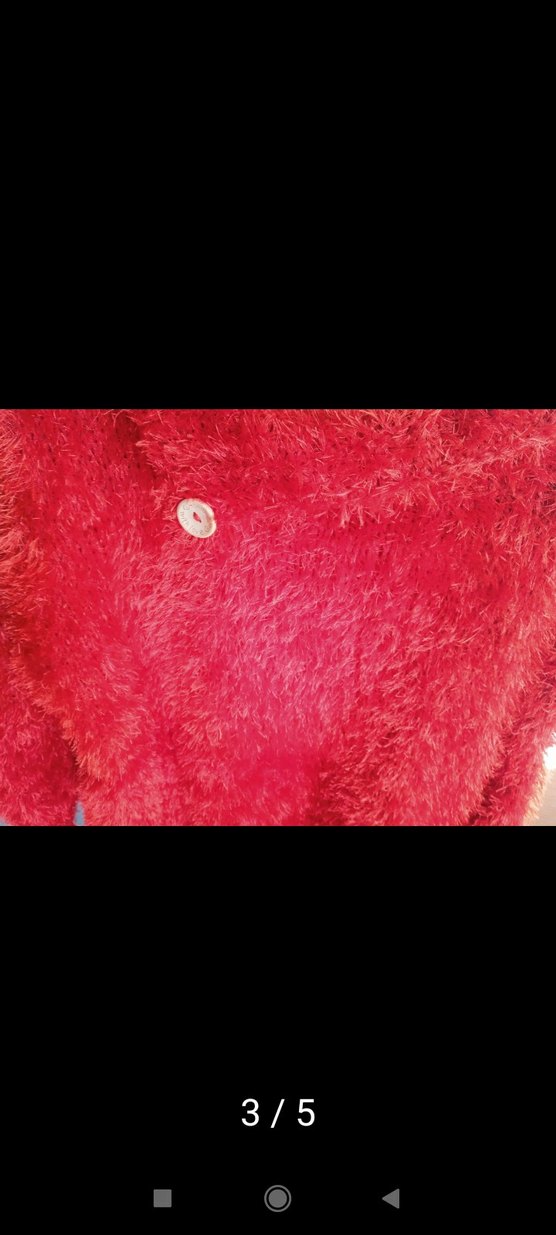 kiremit rengi Örgü el örgüsü Kadın Kazak - Görsel 3