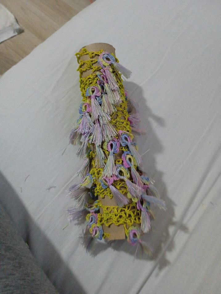 Püsküllü Çok Renkli Bohem  büyük yazma için uygun - Görsel 3