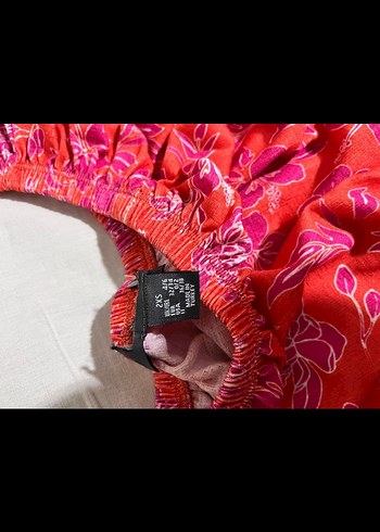 Renkli Baskılı Kırmızı Mini Etek 2.li takım - Görsel 4