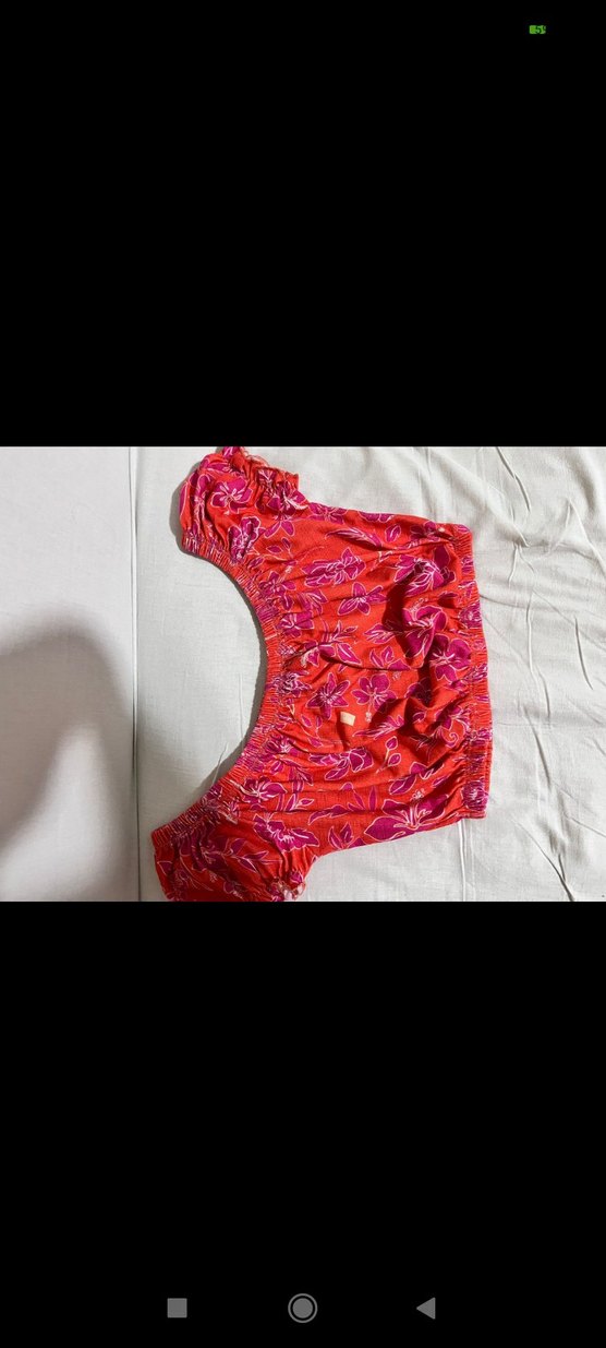 Renkli Baskılı Kırmızı Mini Etek 2.li takım - Görsel 3