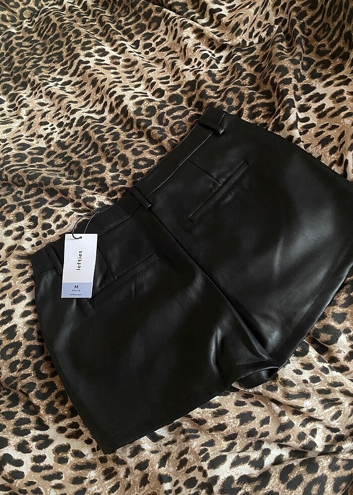 Lefties Deri şort - Görsel 2