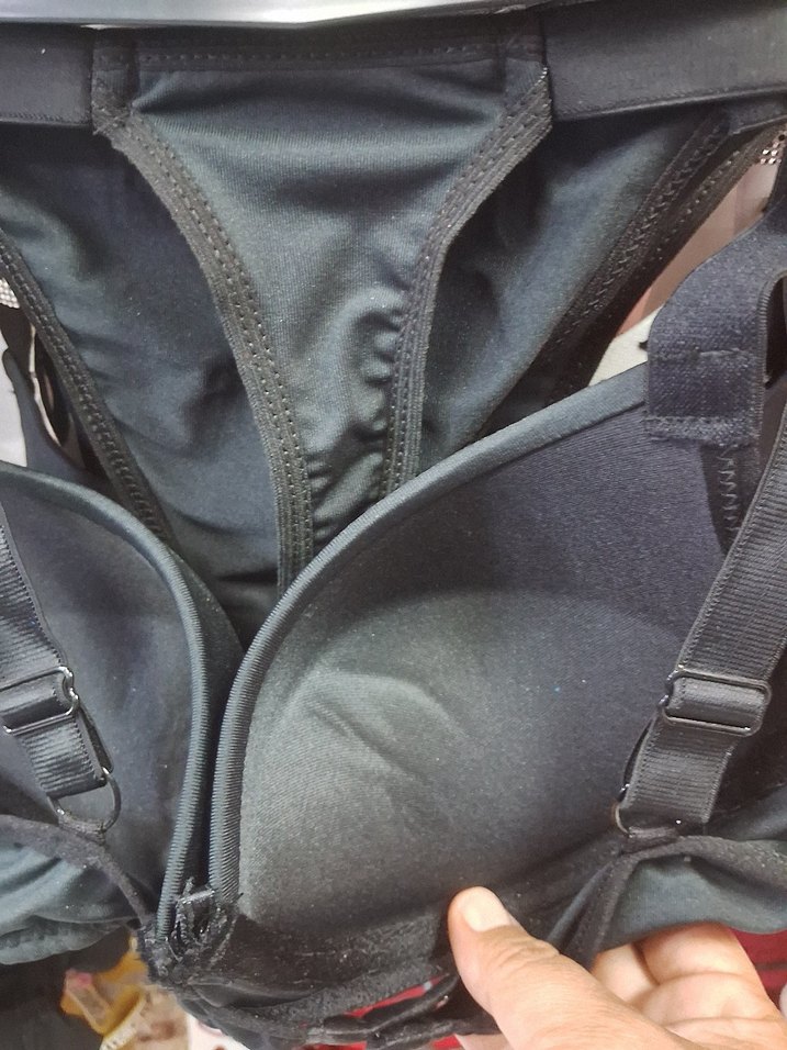 Kırmızı Baskılı Biker Tarzı Midi Kadın İç Çamaşırı - Görsel 3