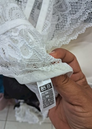 l Beden beyaz Renk Beyaz Dantel Midi Bohem Sütyen
