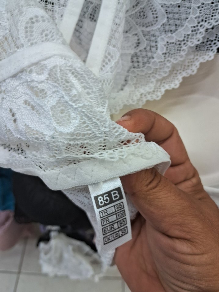 Beyaz Dantel Midi Bohem Sütyen - Görsel 5