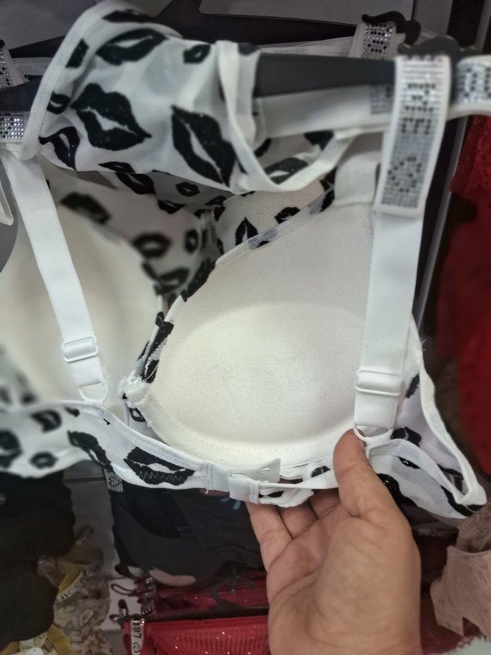 Beyaz Baskılı Midi Street Wear Sütyen - Görsel 3