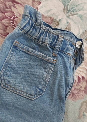 Koton Fırfırlı Bağcıklı Mini Mavi Denim Şort