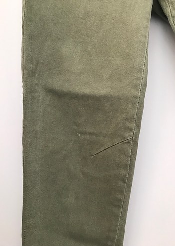 Bershka Kadın Haki Rahat Kesim Beli Lastikli Jean