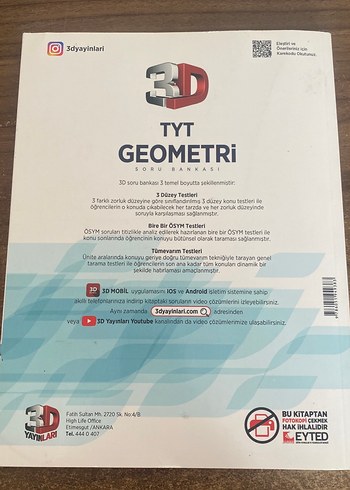 Mehmet Bolat TYT Geometri Soru Bankası 3D
