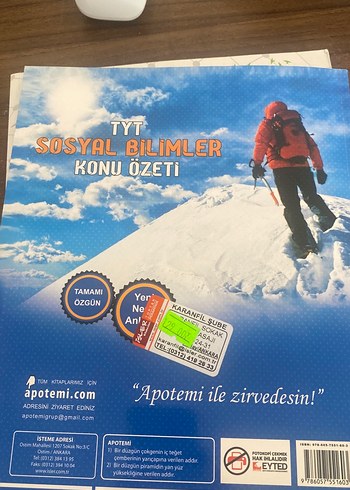 TYT Sosyal Bilimler Konu Özeti Kitabı