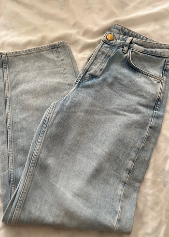 Düğmeli Kadın Denim Pantolon