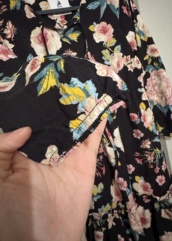 Bohem Tarzı Pembe Mini Tunik Elbise - Görsel 4